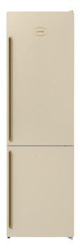 Холодильник з нижн. мороз. камерою Gorenje, 200х60х60см, 2 двері, 235( 96)л, А++, NF+ , Зона св-ті, Внутр. Диспл, Беж NRK6202CLI фото