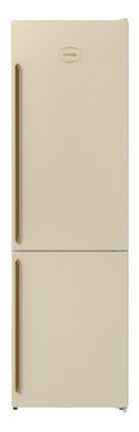 Холодильник з нижн. мороз. камерою Gorenje, 200х60х60см, 2 двері, 235( 96)л, А++, NF+ , Зона св-ті, Внутр. Диспл, Беж NRK6202CLI фото