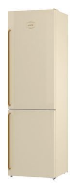 Холодильник з нижн. мороз. камерою Gorenje, 200х60х60см, 2 двері, 235( 96)л, А++, NF+ , Зона св-ті, Внутр. Диспл, Беж NRK6202CLI фото