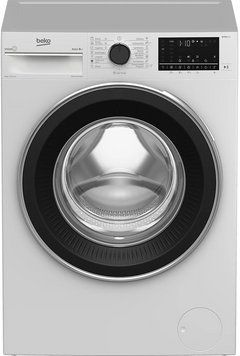 Beko Стиральная машина фронтальная, 8кг, 1400, A+++, 55см, дисплей, пар, инвертор, белый B5WFU58436W фото