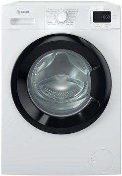 Indesit Стиральная машина фронтальная, 7кг, 1200, A+++, 49.6см, дисплей, пар, инвертор, люк черный, белый IM712BMYTIMEUA фото
