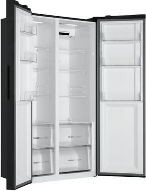Haier Холодильник SBS, 177.5x91х64.7, холод.відд.-337л, мороз.відд.-177л, 2дв., А++, NF, інв., дисплей, чорний (364010) HSR3918ENPB фото