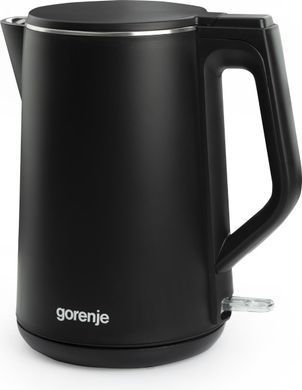 Электрочайник Gorenje 1,5л, 2,200 Вт, корпус-нержав., Strix, матовый, черный (382870) K15DWBK фото
