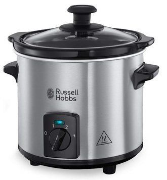 Медленноварка Russell Hobbs Compact Home, 145Вт, чаша-2л, механическое управление, съемная крышка, нерж. сталь, серый 25570-56 фото