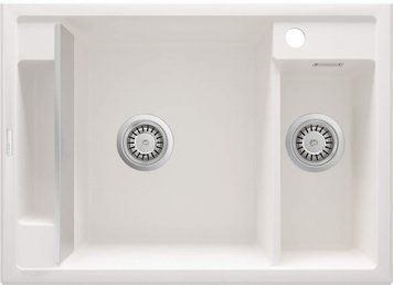 Мийка кухонна Deante Magnetic, граніт, прямокутник, без крила, 690х500х219мм, чаша - 1.5, накладна, алебастр (356347)