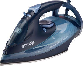 Gorenje Праска, 3250Вт, 420мл, паровий удар-250гр, верт. відпарювання, антинакип, автовідключення, керам. підошва, чорно-синій (382874) SIH3200DB фото