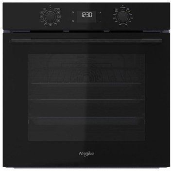 Whirlpool Духовой шкаф электрический, 71л, A+, дисплей, конвекция, телескопические направляющие, черный OMK58HU1B фото