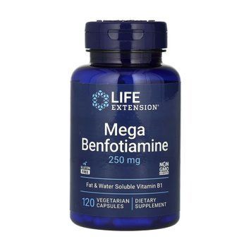 Бенфотиамин, Mega Benfotiamine, Life Extension, 250 мг, 120 капсул на рослинній основі