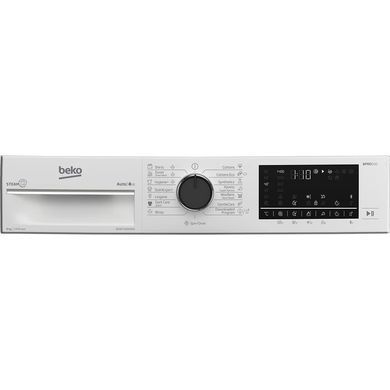 Beko Пральна машина фронтальна, 8кг, 1400, A+++, 55см, дисплей, пар, інвертор, білий (372582) B5WFU58436W фото