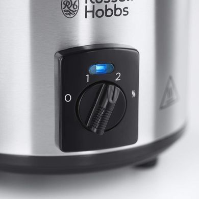 Медленноварка Russell Hobbs Compact Home, 145Вт, чаша-2л, механическое управление, съемная крышка, нерж. сталь, серый 25570-56 фото