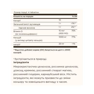 Цитрат Кальция с витамином D3 Solgar (240 таблеток)