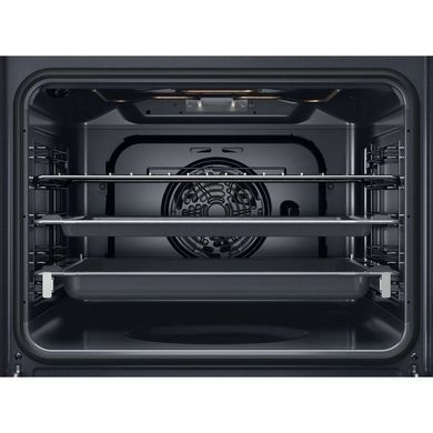 Whirlpool Духова шафа електрична, 71л, A+, дисплей, конвекція, телескопічні напрямні, чорний (367268) OMK58HU1B фото