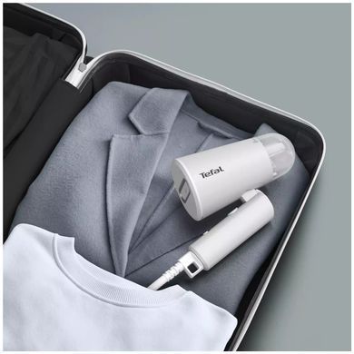 Tefal Відпарювач компактний Origin Travel, 1200Вт, 70мл, постійна пара - 20гр, пластик підошв., білий (372739) DT1020E1 фото