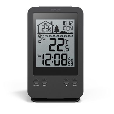 Метеостанция для басейна Sencor, внутр/наруж измерение, AAx2+AAx2, темп-ра, чёрный