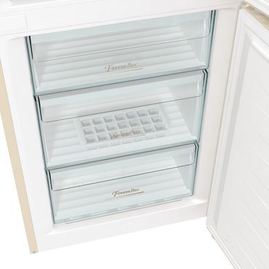 Холодильник з нижн. мороз. камерою Gorenje, 200х60х60см, 2 двері, 235( 96)л, А++, NF+ , Зона св-ті, Внутр. Диспл, Беж NRK6202CLI фото