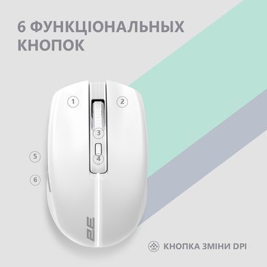 2E Мышь MF270 Silent Rechargeable WL White 2E-MF270WWH фото