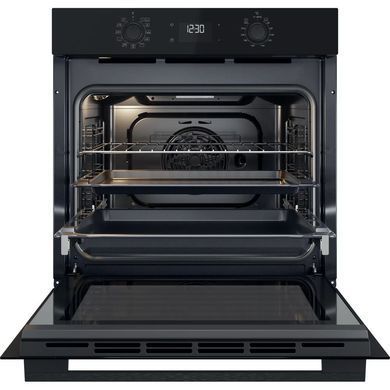 Whirlpool Духова шафа електрична, 71л, A+, дисплей, конвекція, телескопічні напрямні, чорний (367268) OMK58HU1B фото