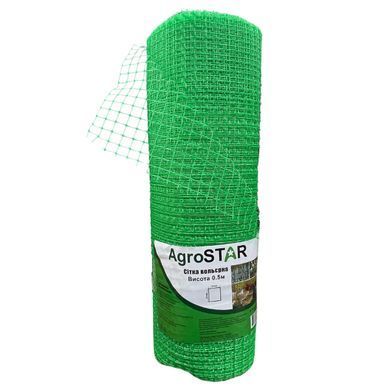 Сетка вольерная 12*14"AgroStar"0.5*100 м (зеленая)