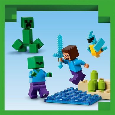 Конструктор LEGO Minecraft Дом из взрывчатки в джунглях 287 деталей (21275)