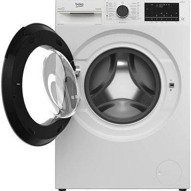 Beko Пральна машина фронтальна, 8кг, 1400, A+++, 55см, дисплей, пар, інвертор, білий (372582) B5WFU58436W фото