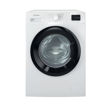 Indesit Стиральная машина фронтальная, 7кг, 1200, A+++, 49.6см, дисплей, пар, инвертор, люк черный, белый IM712BMYTIMEUA фото