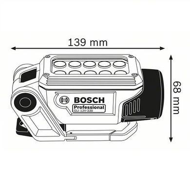Ліхтар акумуляторний Bosch GLI 12V-330 без акумулятора 06014A0000 06014A0000 фото