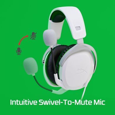 Гарнитура HyperX Cloud Stinger 2 Xbox, mini-jack, бело-зеленый 75X28AA фото