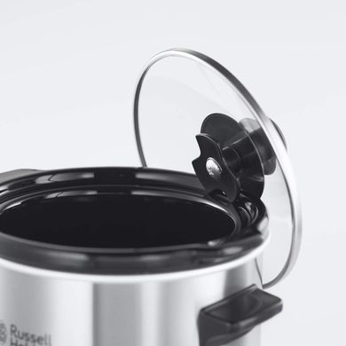 Медленноварка Russell Hobbs Compact Home, 145Вт, чаша-2л, механическое управление, съемная крышка, нерж. сталь, серый 25570-56 фото