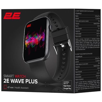 2E Смарт -часы Wave Plus 47mm Black 2E-CWW12BK фото