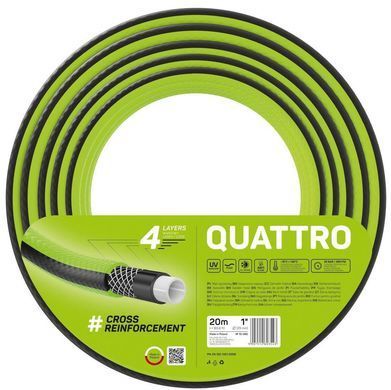 Шланг садовий Cellfast QUATTRO 1" 20м 4 шари до 20бар -10&hellip;+50&deg;C (360704) 10-080 фото