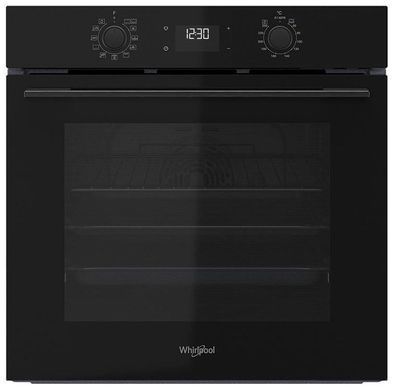 Whirlpool Духова шафа електрична, 71л, A+, дисплей, конвекція, телескопічні напрямні, чорний (367268) OMK58HU1B фото