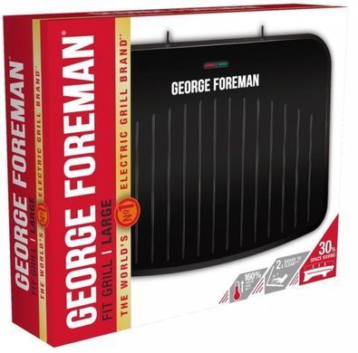 Гриль George Foreman прижимний Fit Grill Large 2400Вт, темп. режимів-1, пластик, чорний (391860) 25820-56 фото