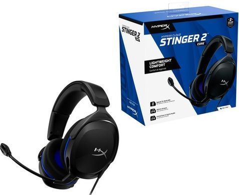 Гарнітура HyperX Cloud Stinger 2 Core PS5/PS4, mini-jack, чорно-синій (362231) 6H9B6AA фото