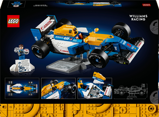 Конструктор LEGO Icons Williams Racing FW14B і Найджел Менселл 799 деталей (10353)