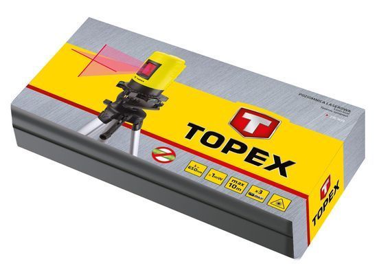 Лазерный уровень самонивелирующийся TOPEX 29C909 с треногой и кейсом, диапазон 10 м.