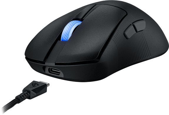 ASUS Миша ROG Keris II Ace, RGB, USB-A/WL/BT, чорний (376751) 90MP03N0-BMUA00 фото