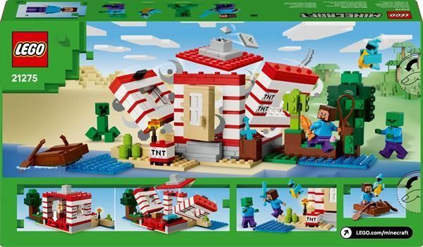 Конструктор LEGO Minecraft Дом из взрывчатки в джунглях 287 деталей (21275)