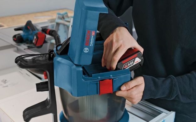 Bosch Пилосос професійний акумуляторний GAS 18V-10 L, 18В, 90мБар, без АКБ та ЗП (346664) 0.601.9C6.302 фото