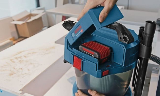 Bosch Пилосос професійний акумуляторний GAS 18V-10 L, 18В, 90мБар, без АКБ та ЗП (346664) 0.601.9C6.302 фото