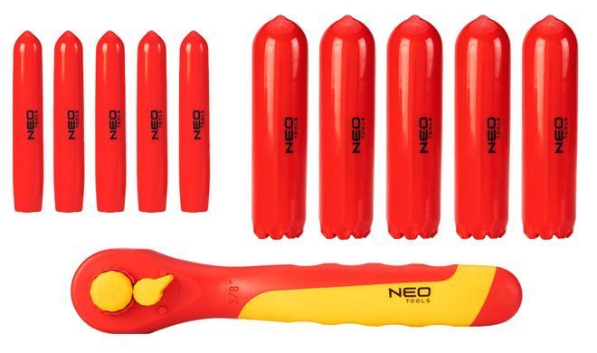 Набір інструментів для електромобілів і гібридних авто Neo Tools 01-312, 51 предмет, з ізоляцією 01-312 фото