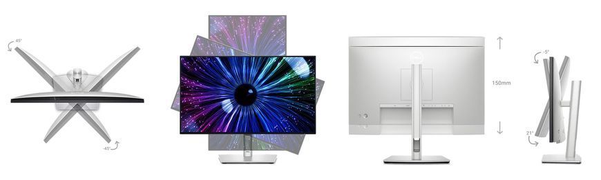 Dell Монитор 23.8" U2424HE HDMI, DP, USB-C, RJ-45, Audio, IPS, 120Hz, sRGB 100%, Pivot 210-BKJF фото