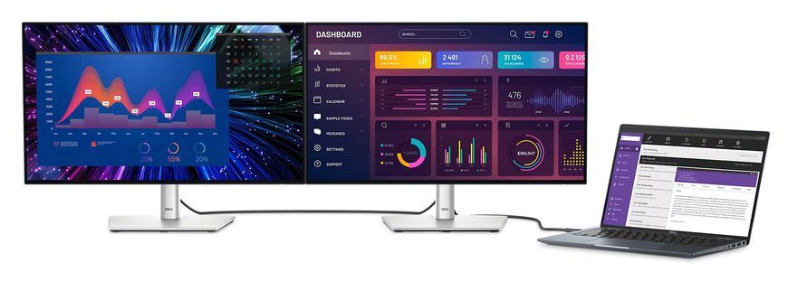 Dell Монитор 23.8" U2424HE HDMI, DP, USB-C, RJ-45, Audio, IPS, 120Hz, sRGB 100%, Pivot 210-BKJF фото