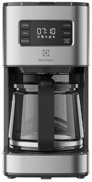 Кавоварка крапельна Electrolux 1.375л, мелена, дисплей, програмований таймер, нерж (365307) E5CM1-6ST фото