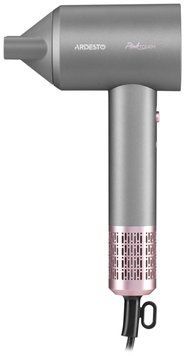ARDESTO Фен Pink Touch, 1600Вт, 2 швидкості, 3темп.режими, іонізація, дифузор, магнітні насадки, сірий+рожевий (373918) HD-R300PT фото