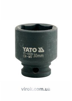 Головка торцева ударна 6-гранна YATO : квадрат 1/2", М= 30 мм, L= 48 мм