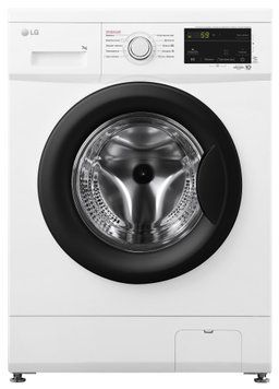 LG Стиральная машина фронтальная, 7кг, 1200, A+++, 44см, дисплей, пар, инвертор, белый F2J3HS8W фото