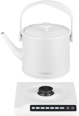 Електрочайник CATLER 0.6л, Strix, заварник, нерж. сталь, підтримка температури, сенс. керув., білий (384441) BM500CHARLOTTA фото