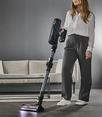 Rowenta Пилосос безпровідний X-Force Flex 13.60, 200Вт, конт пил -0.65л, автон. робота до 60хв, НЕРА, підсвітка, гнучка насадка, синій (378549) RH9AD1WO фото