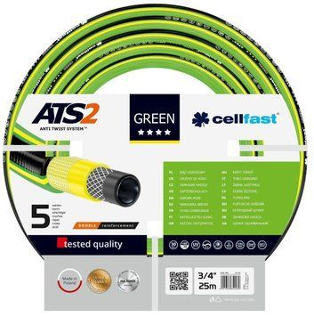 Шланг садовий Cellfast GREEN ATS 3/4" 25м 5 шарів до 30бар -20&hellip;+60&deg;C (360716) 15-120 фото