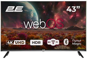 Телевизор 43" 2E LED 4K 60Hz Smart WebOS Black 2E-43A07KUW фото